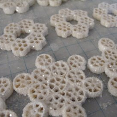 Macaroni Snowflakes
