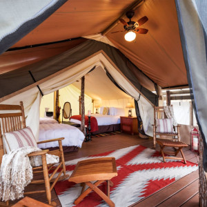 Glamping tent at Westgate Rive Ranch