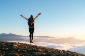 hiker backpacker loses pack mountain