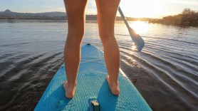 paddle boarder dust storm