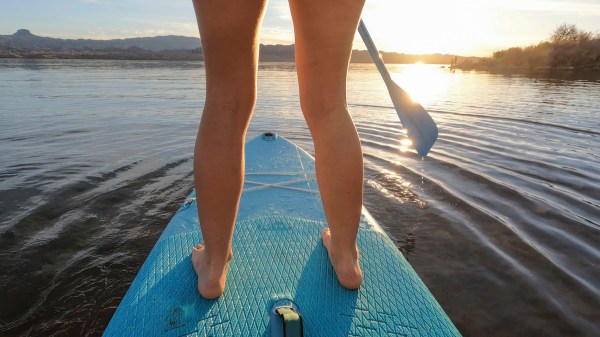 paddle boarder dust storm