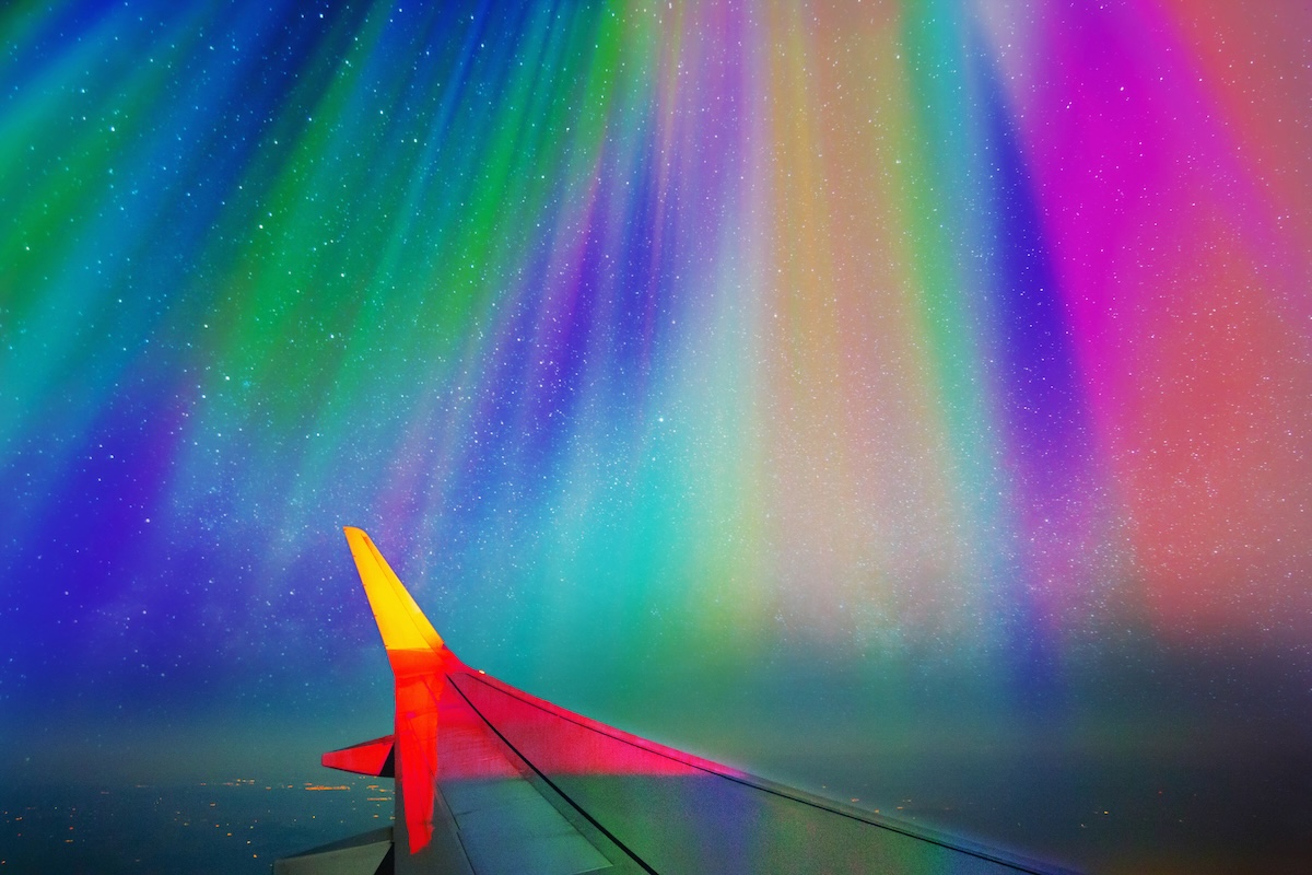 northern lights plane