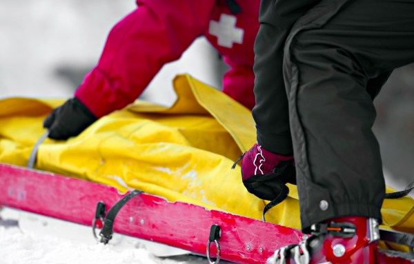 skier buried